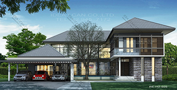 แบบบ้านรีสอร์ท รหัส RE-H2-505.505